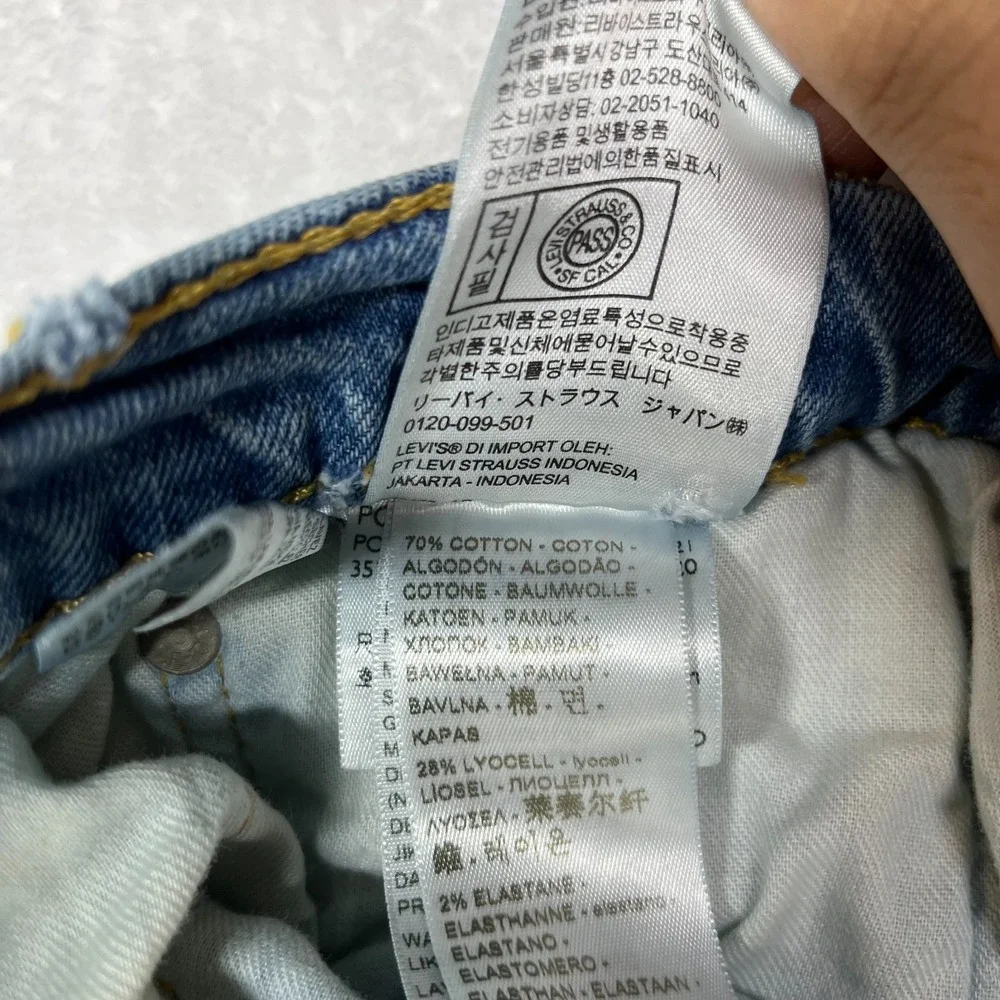 Levi's 512 Straight Jeans Men's Blue Denim Pockets Classic Zip Fly 34X30 - Flaws
